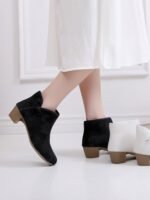 Hanfu Style Boots Floral Ankle Boots