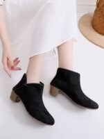 Hanfu Style Boots Floral Ankle Boots - Image 4
