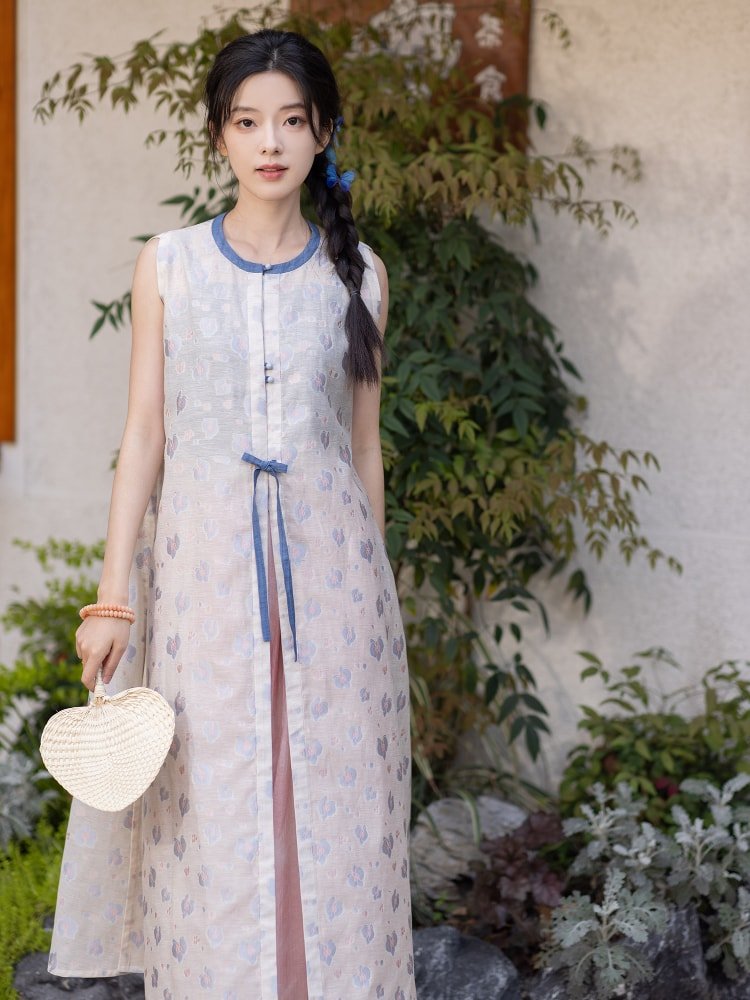 Hanfu Summer Wear Elegant Long Vest and Wide Leg Pants