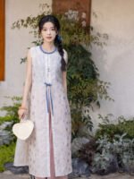 Hanfu Summer Wear Elegant Long Vest and Wide Leg Pants - Image 4