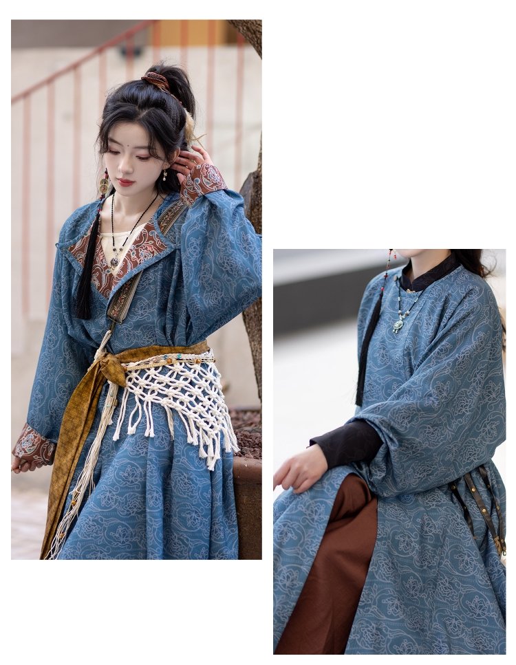 Hanfu Tang Dynasty Costume Hanfu with Robe and Trousers