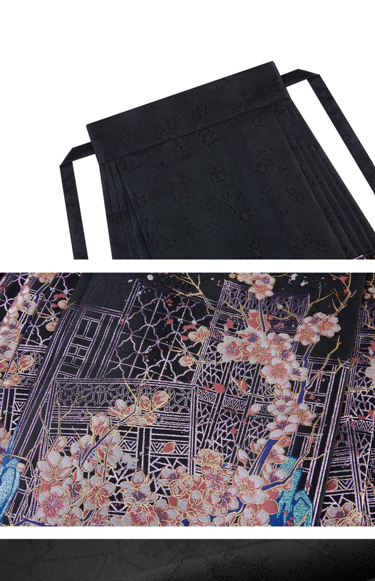 Hanfu Top and Ming Style Ma Mian Skirt Set