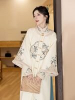 Improved Ming Dynasty Hanfu Womens Dress Coat Winter