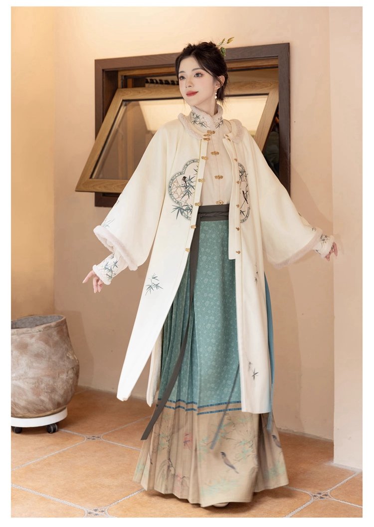 Improved Ming Dynasty Hanfu Womens Dress Coat Winter