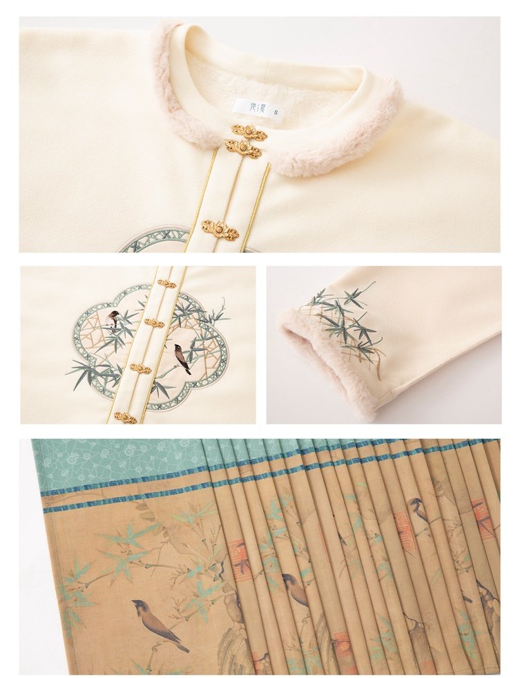Improved Ming Dynasty Hanfu Womens Dress Coat Winter