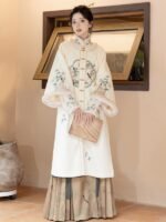 Improved Ming Dynasty Hanfu Womens Dress Coat Winter - Image 2