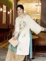 Improved Ming Dynasty Hanfu Womens Dress Coat Winter - Image 4