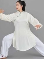 Jacquard Tai Chi Shirt Pants Women Training Clothing - Image 2