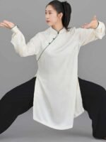 Jacquard Tai Chi Shirt Pants Women Training Clothing - Image 3