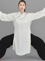 Jacquard Tai Chi Shirt Pants Women Training Clothing - Image 4