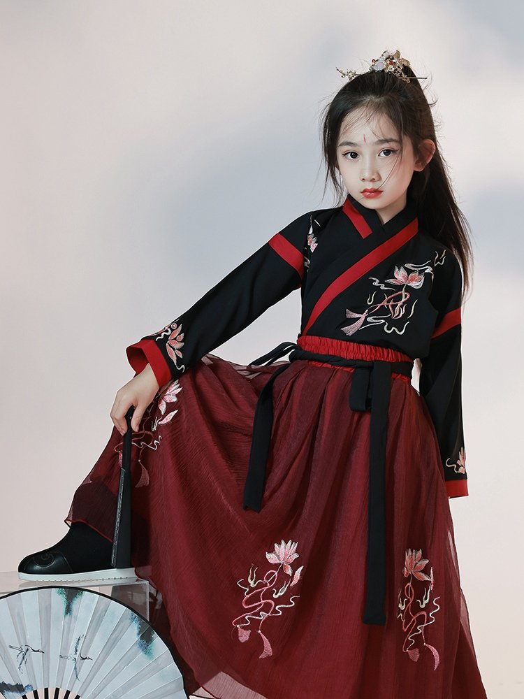 Kids Dress Chinese Traditional Hanfu For Girls