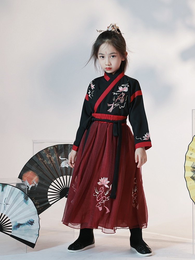 Kids Dress Chinese Traditional Hanfu For Girls