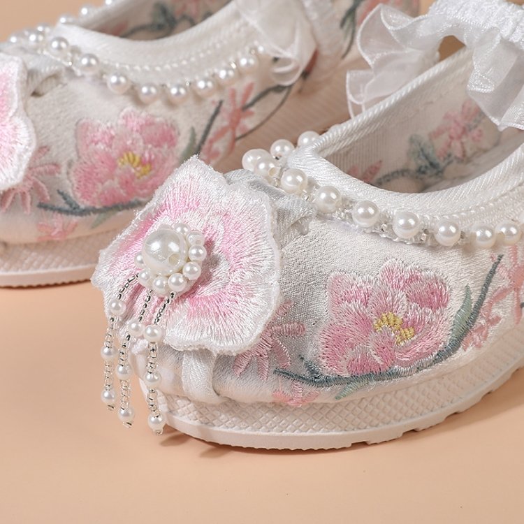 Kids Embroider Shoes Chinese Hanfu Shoes Girls
