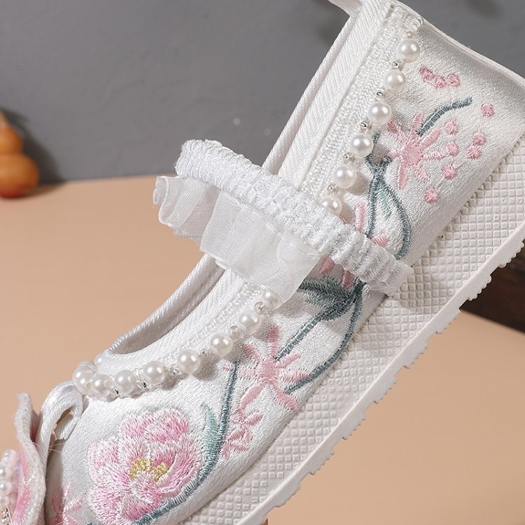 Kids Embroider Shoes Chinese Hanfu Shoes Girls