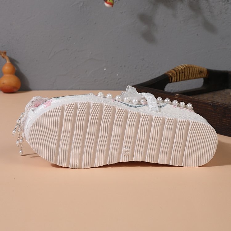 Kids Embroider Shoes Chinese Hanfu Shoes Girls