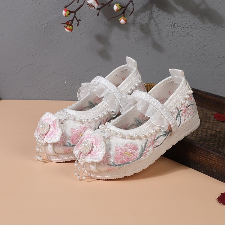 Kids Embroider Shoes Chinese Hanfu Shoes Girls