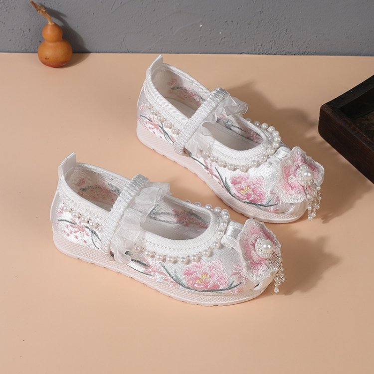 Kids Embroider Shoes Chinese Hanfu Shoes Girls