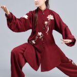 Kung Fu Clothing Women Elegant Lotus Embroidered Tai Chi Suit