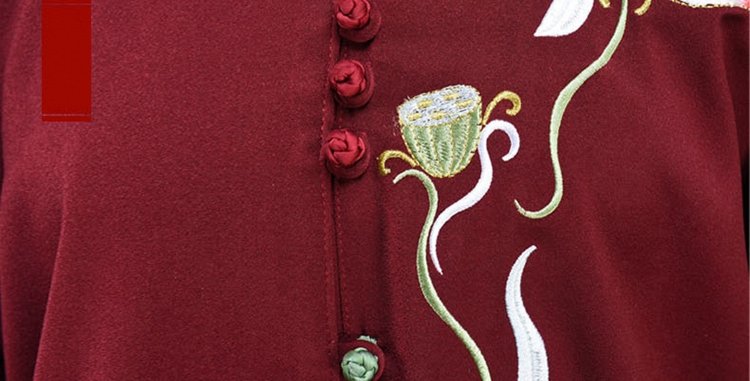 Kung Fu Clothing Women Elegant Lotus Embroidered Tai Chi Suit