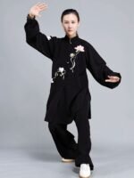Kung Fu Clothing Women Elegant Lotus Embroidered Tai Chi Suit - Image 3
