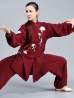 Kung Fu Clothing Women Elegant Lotus Embroidered Tai Chi Suit - Image 4