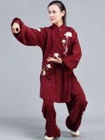 Kung Fu Clothing Women Elegant Lotus Embroidered Tai Chi Suit - Image 5