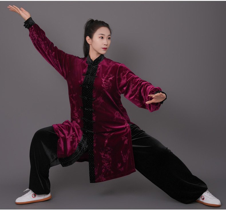 Kung Fu Gear Velvet Tai Chi Suit with Embroidered