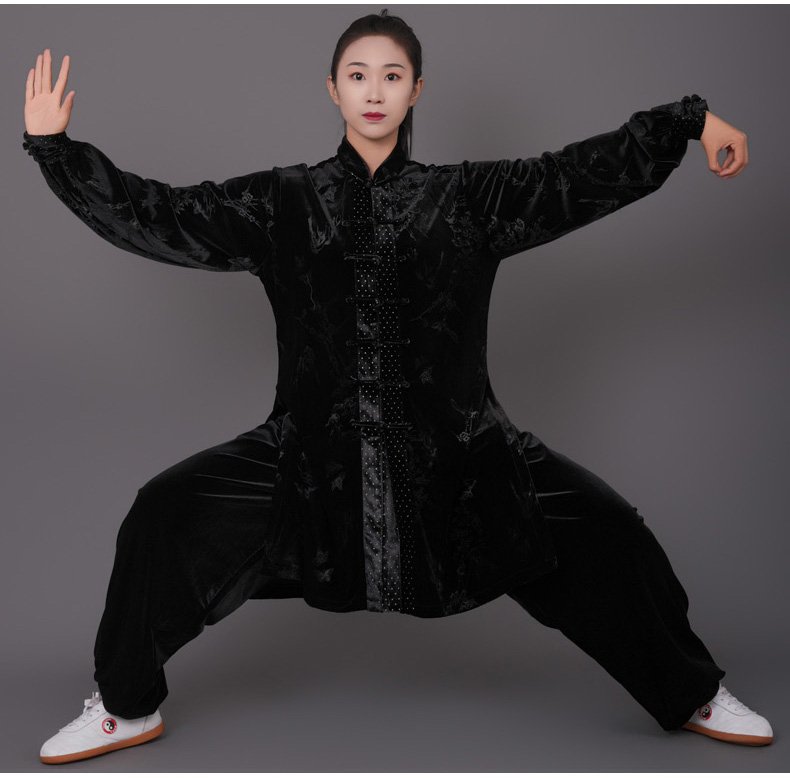Kung Fu Gear Velvet Tai Chi Suit with Embroidered