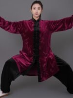 Kung Fu Gear Velvet Tai Chi Suit with Embroidered - Image 2