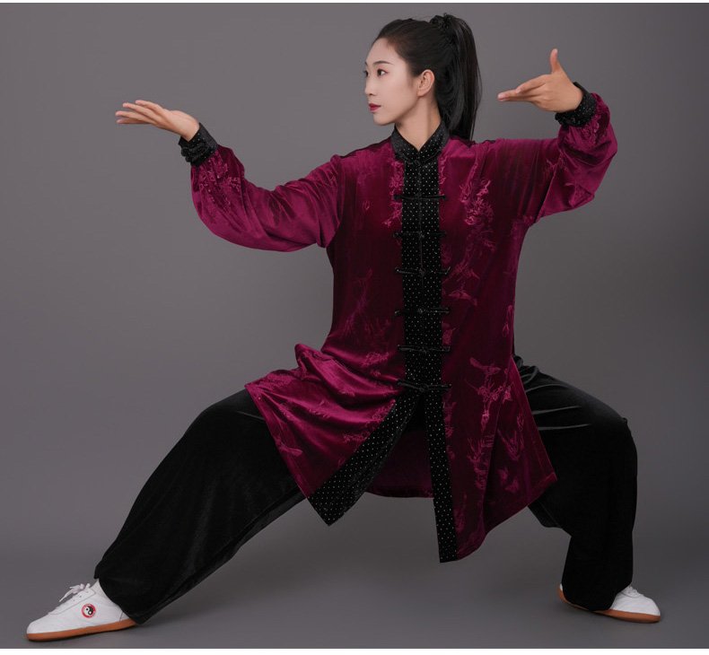 Kung Fu Gear Velvet Tai Chi Suit with Embroidered