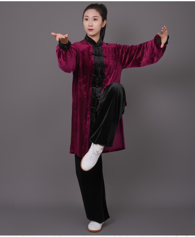 Kung Fu Gear Velvet Tai Chi Suit with Embroidered