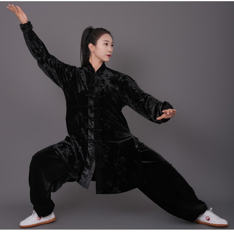 Kung Fu Gear Velvet Tai Chi Suit with Embroidered