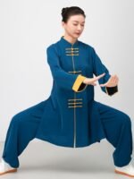 Kung Fu Uniform for Ladies Long Tai Chi Training Suit - Image 2