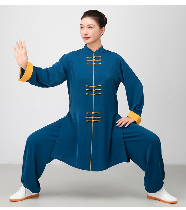Kung Fu Uniform for Ladies Long Tai Chi Training Suit