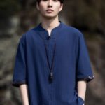 Linen Men Shirts Chinese Style Tang Suit Top