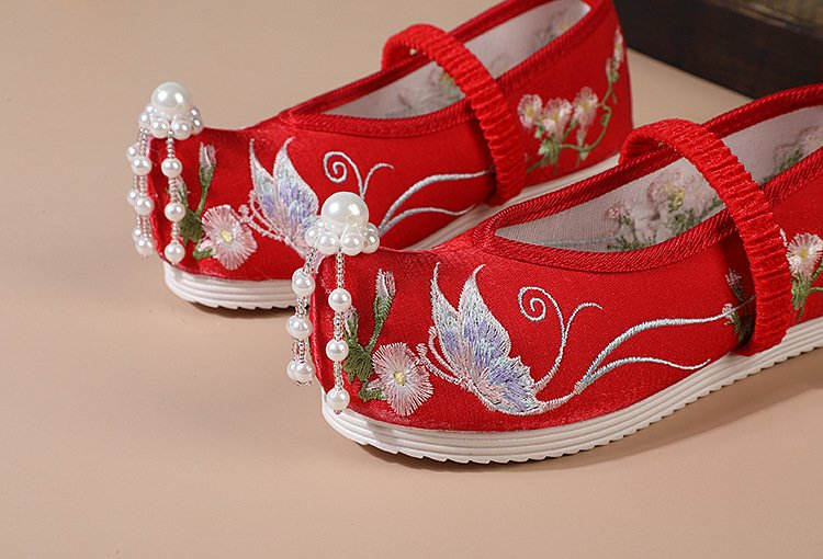 Little Girl Shoes Chinese Style Embroidered Hanfu Shoes