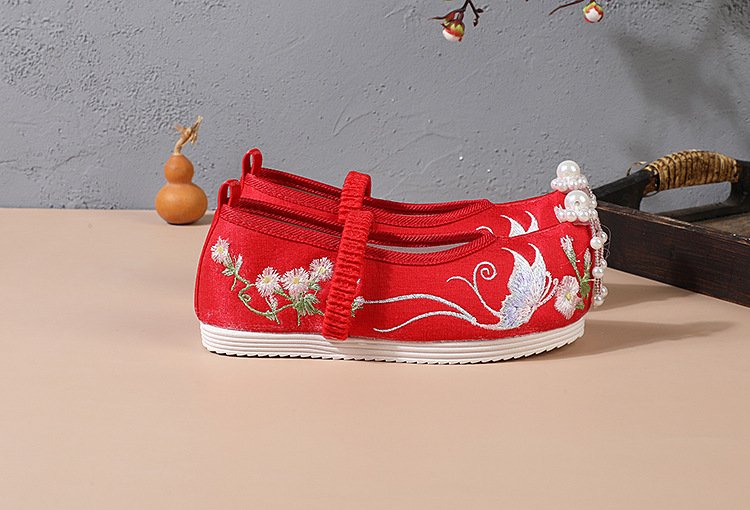 Little Girl Shoes Chinese Style Embroidered Hanfu Shoes