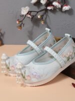 Little Girl Shoes Chinese Style Embroidered Hanfu Shoes - Image 3
