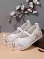 Little Girl Shoes Chinese Style Embroidered Hanfu Shoes - Image 5