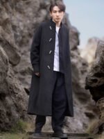 Long Coat For Men Casual Woolen Coat - Image 2