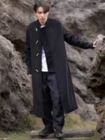 Long Coat For Men Casual Woolen Coat - Image 3