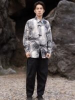 Long Sleeve Linen Shirt Chinese Tang Suit Jacket - Image 5