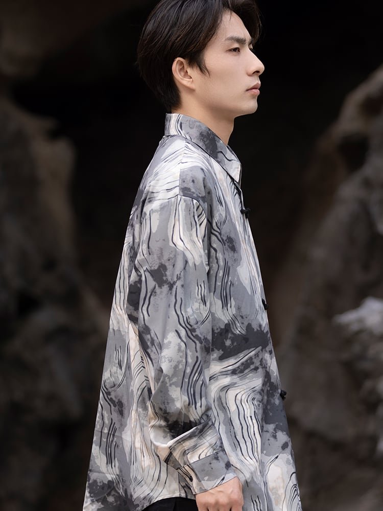 Long Sleeve Linen Shirt Chinese Tang Suit Jacket