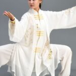 Long Style Tai Chi Costume Embroidered Performance Clothing