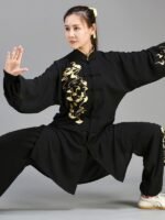 Long Style Tai Chi Costume Embroidered Performance Clothing - Image 4