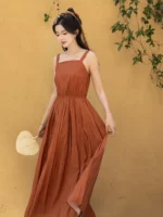 Long Suspender Dress Hanfu Summer Dress