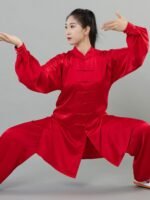 Luxury Silk Tai Chi Outfit Breathable Kung Fu Training Set - Image 2