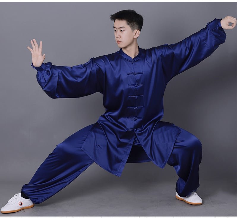 Luxury Silk Tai Chi Outfit Breathable Kung Fu Training Set
