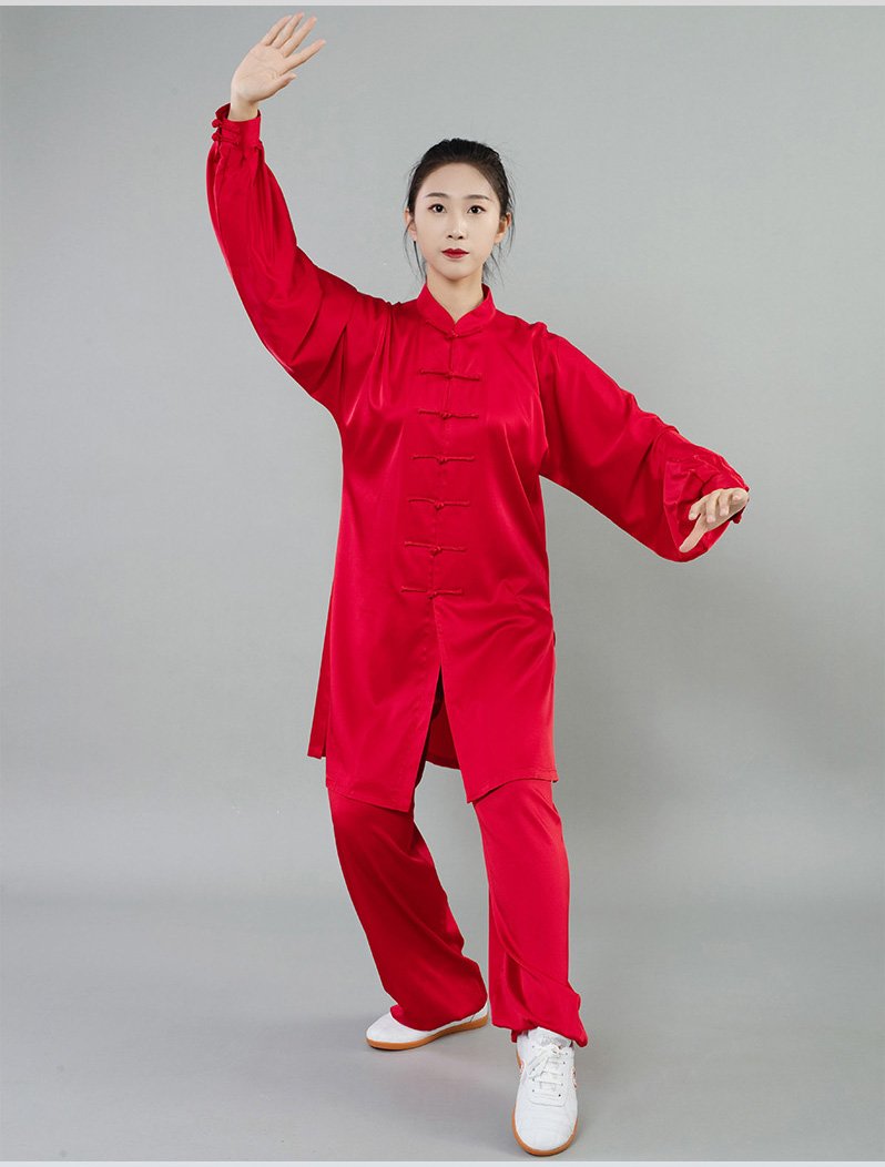 Luxury Silk Tai Chi Outfit Breathable Kung Fu Training Set
