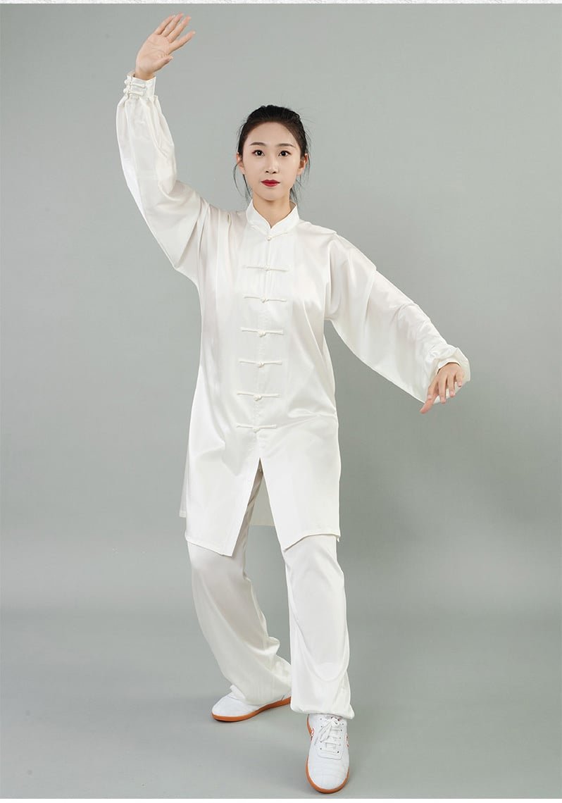 Luxury Silk Tai Chi Outfit Breathable Kung Fu Training Set